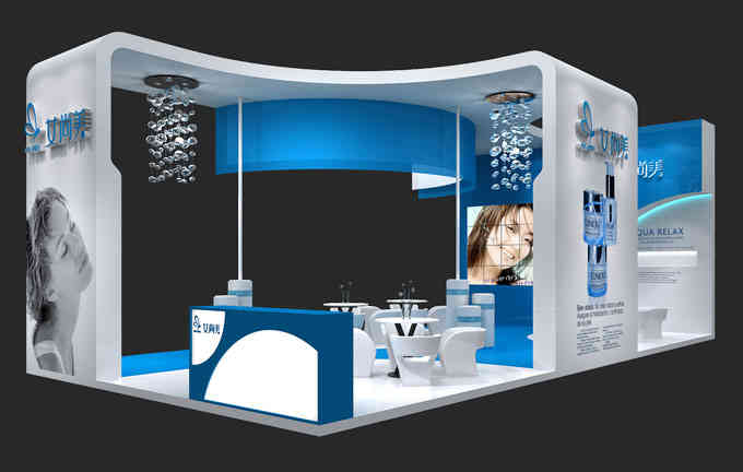 艾美尚特裝展臺美博會廣州廣交會展會設計搭建